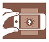 Ícones recurso de Realidade Virtual provida por Zappar