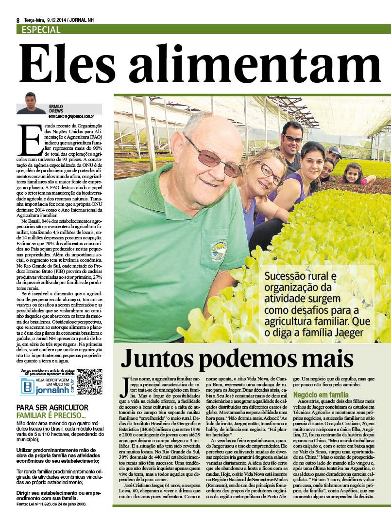 Jornal Nh Vence Pr Mio Da Onu Sobre Agricultura Familiar Jornal Nh Vence Pr Mio Da Onu Sobre