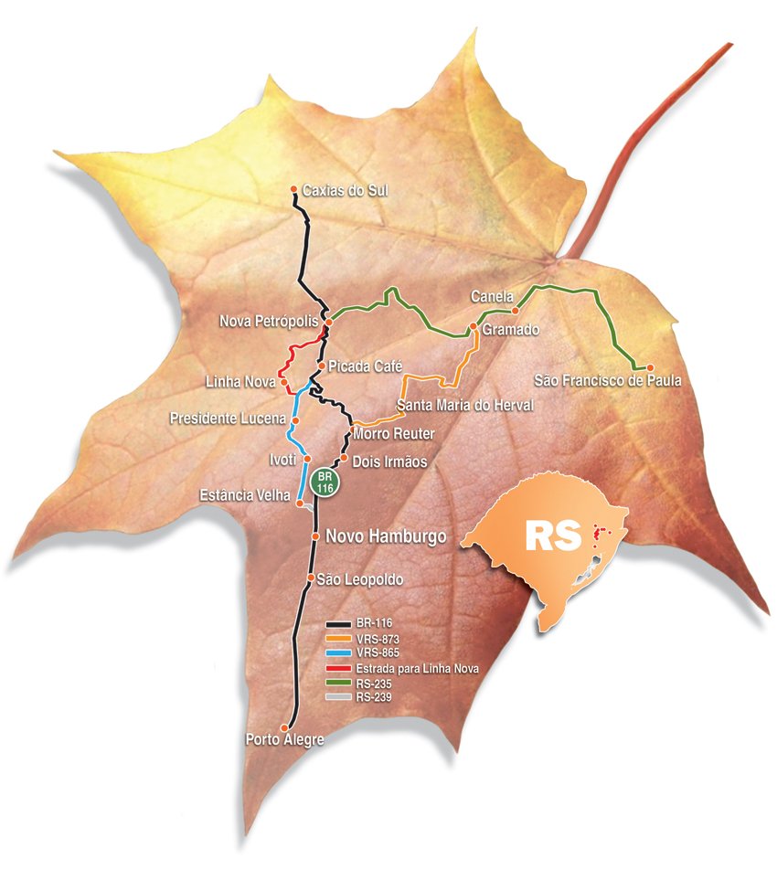 Mapa Rota Romantica