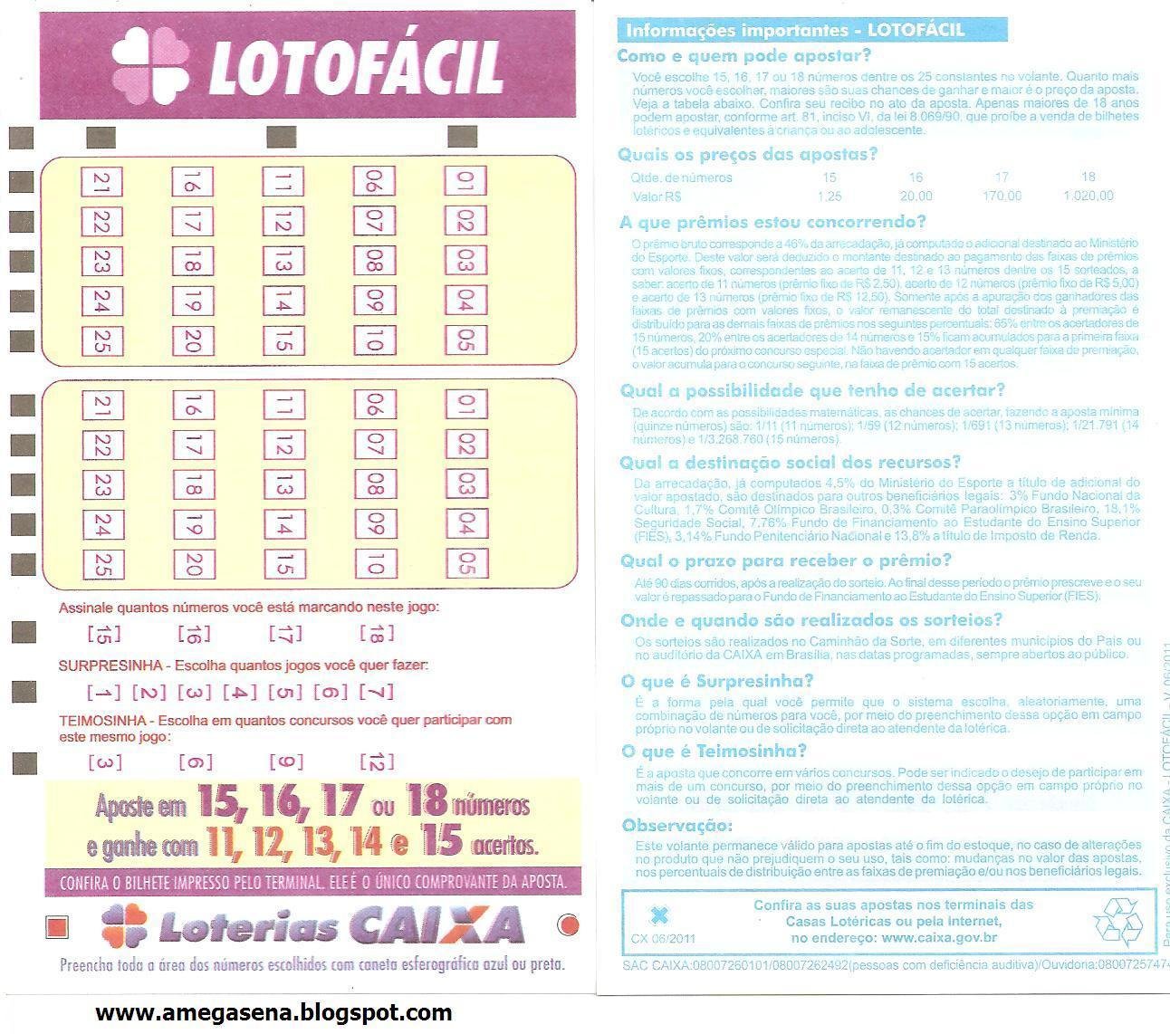 Resultado de imagem para lotofacil