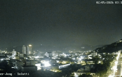 VÍDEO: Câmera registra queda de raio no Centro de Igrejinha; cidade tem risco de deslizamentos