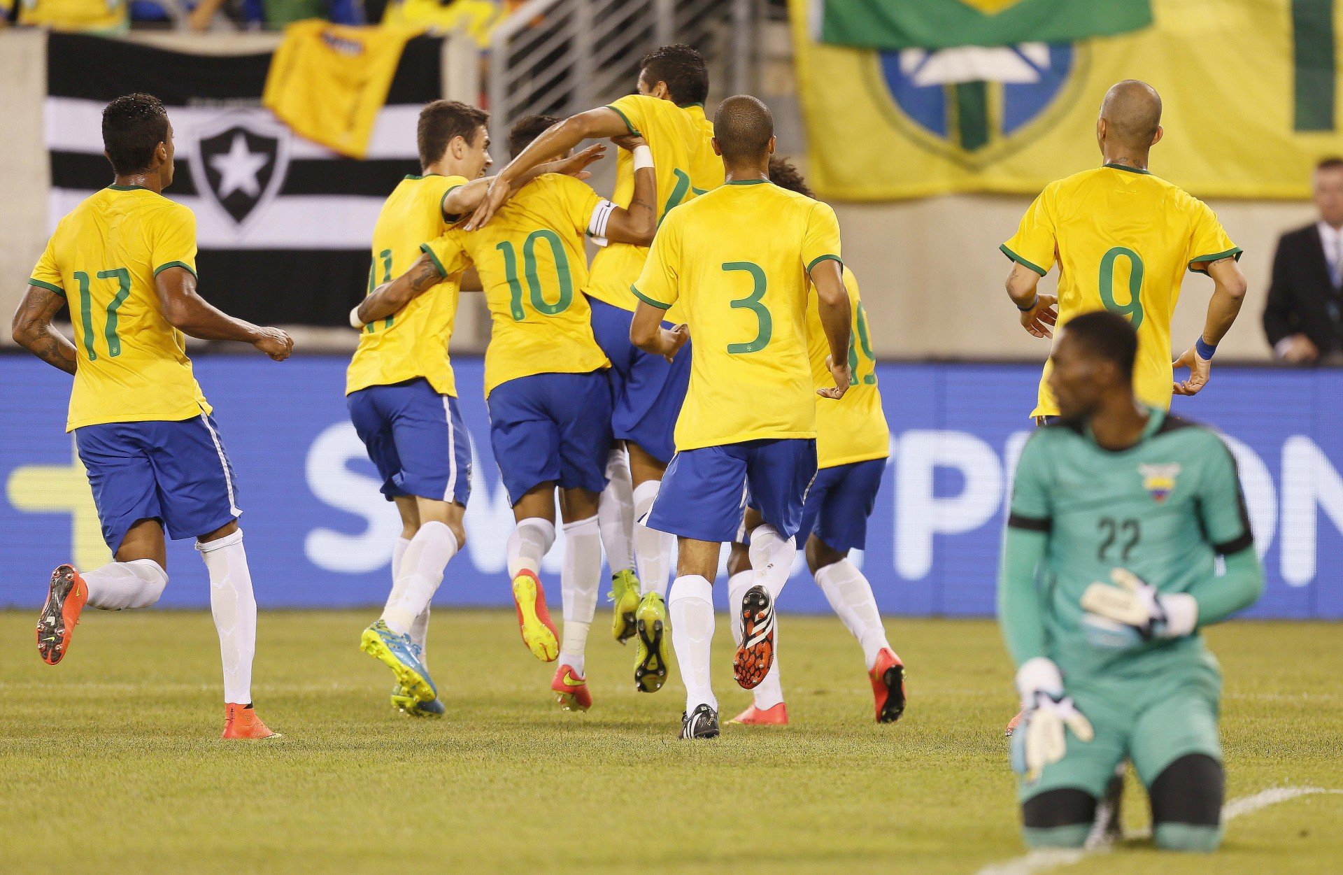 Quem fez o gol da Seleção Brasileira contra o Equador?