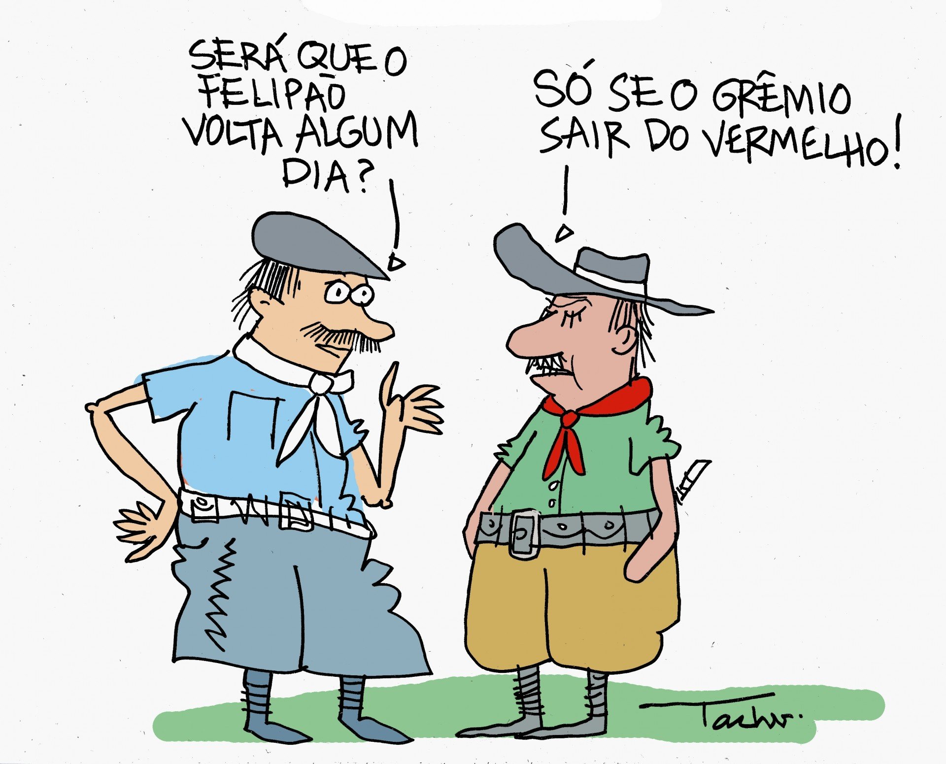 Saída de Felipão do Grêmio é tema das charges dos jornais de quarta feira Região Jornal VS