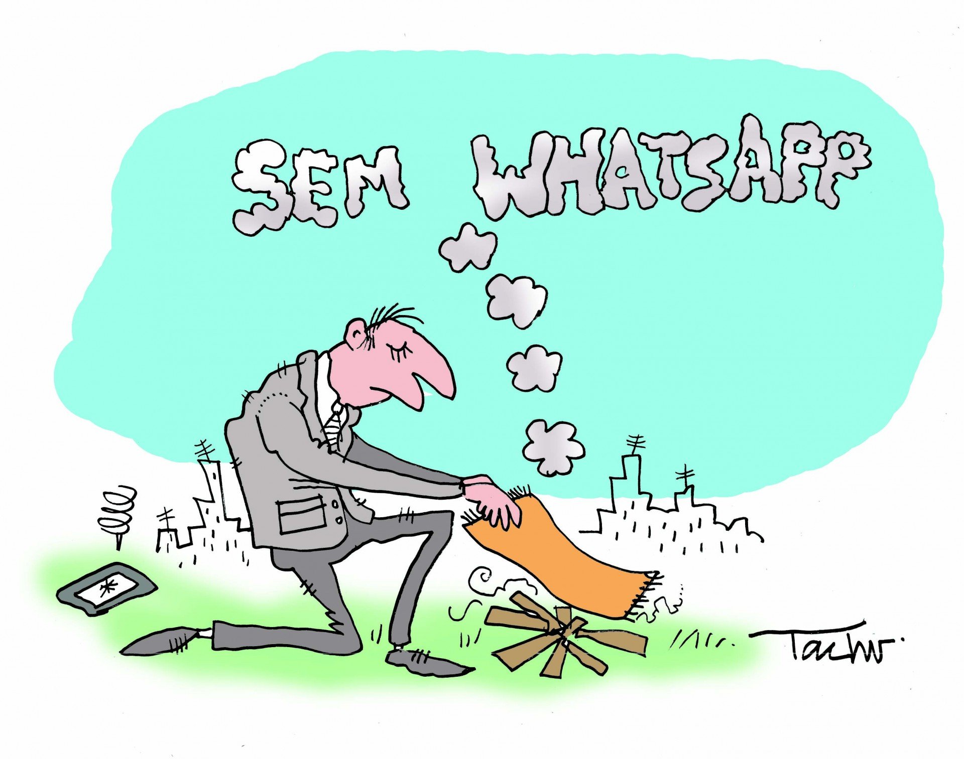 Sem WhatsApp e ''É Golpe'' nas charges dos jornais de terça-feira - Região  - Jornal VS