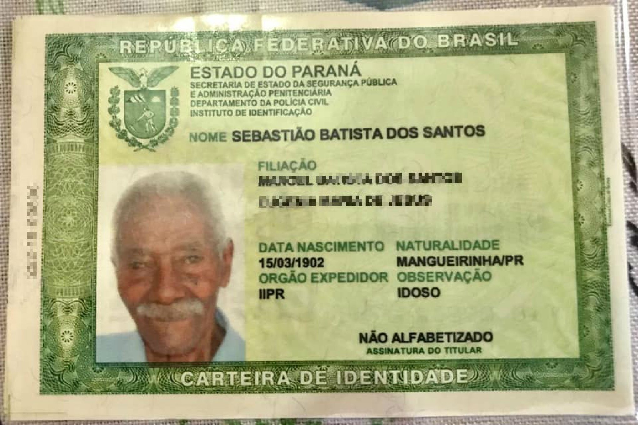 Morador do Paraná de 117 anos pode ser o homem mais velho do mundo - País -  Jornal NH