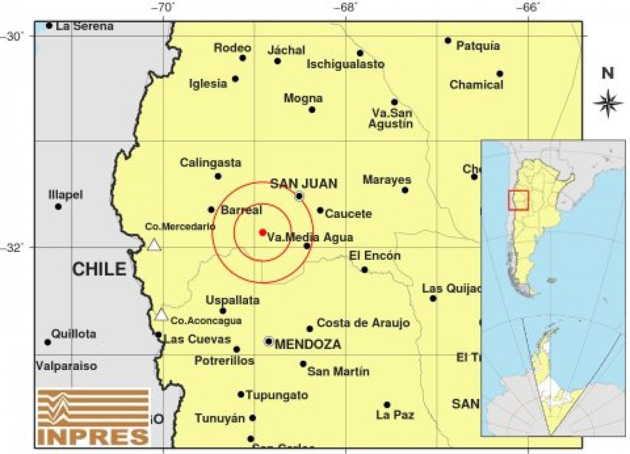 Terremoto atinge Argentina, perto de fronteira com o Chile