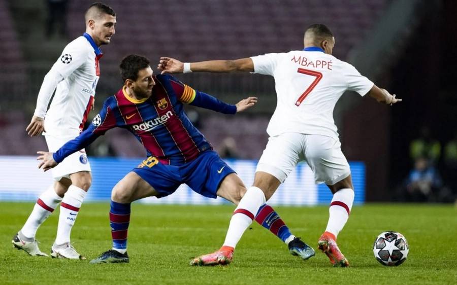Com 3 de Mbappé, PSG goleia Barcelona pela Liga dos ...
