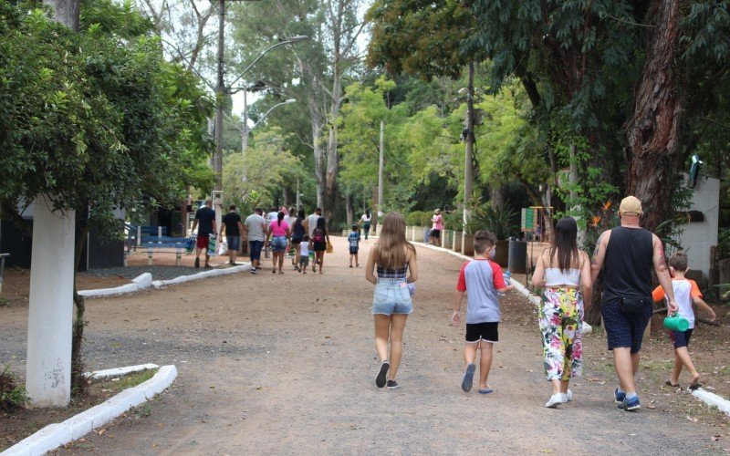 Dia nublado não espantou as famílias no fim de semana  