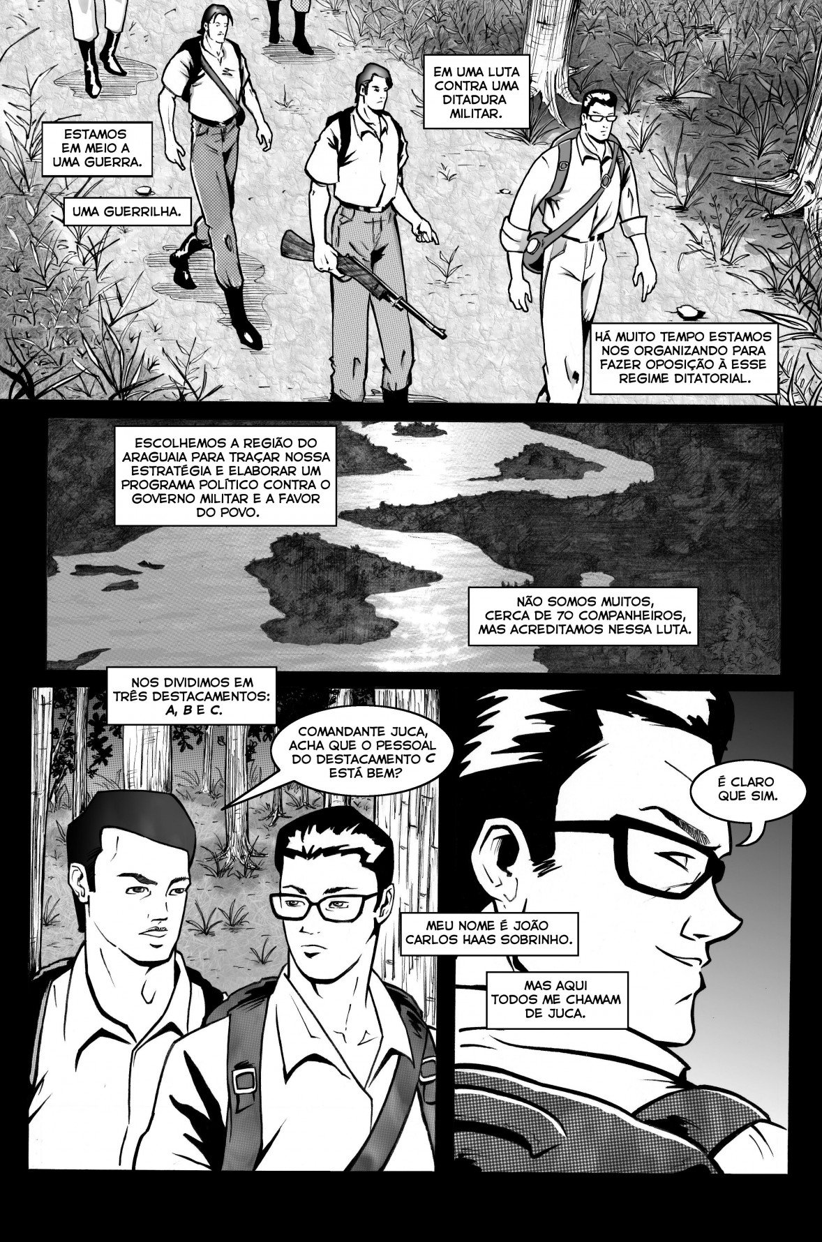 História foi desenhada para curso de HQ em 2011
