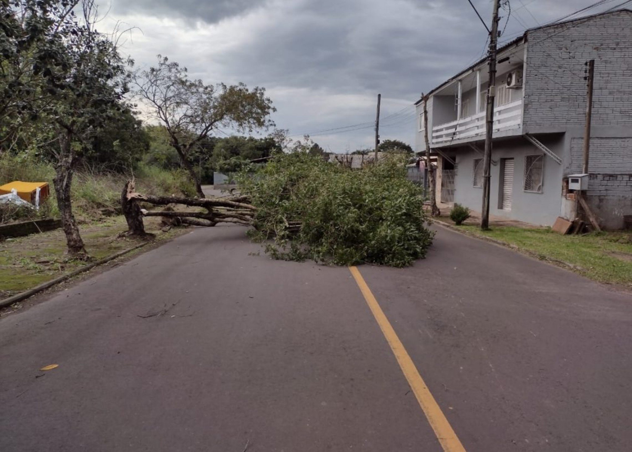 Temporal acompanhado de vento forte causa transtornos em Caxias do