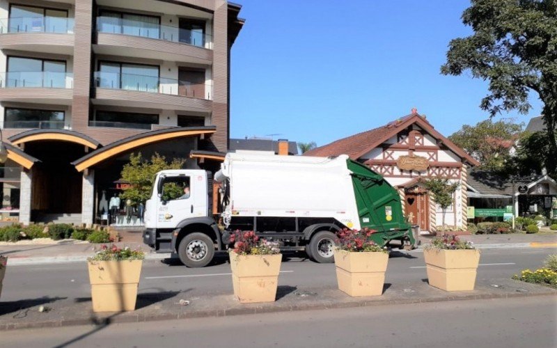 Coleta de lixo em Gramado