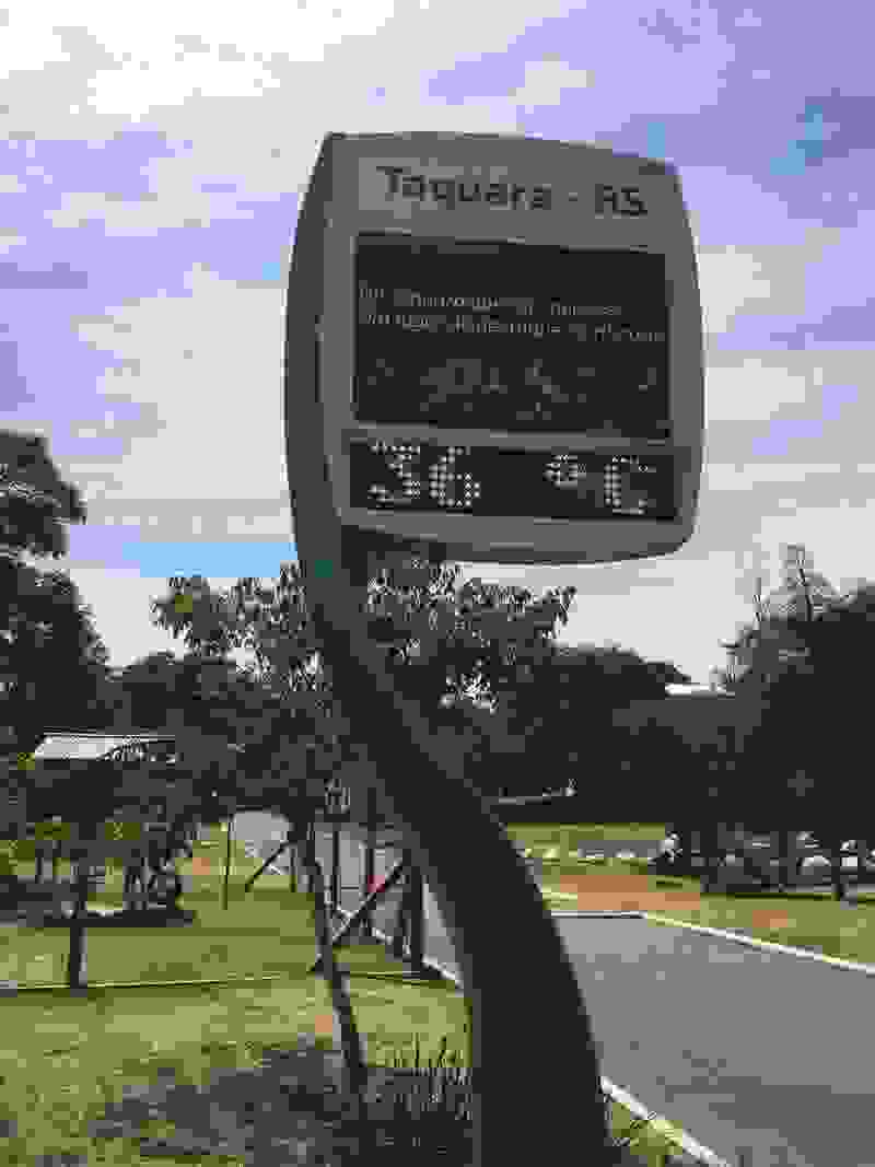 Termômetro do Parque do Trabalhador em Taquara registrou manhã de muito calor