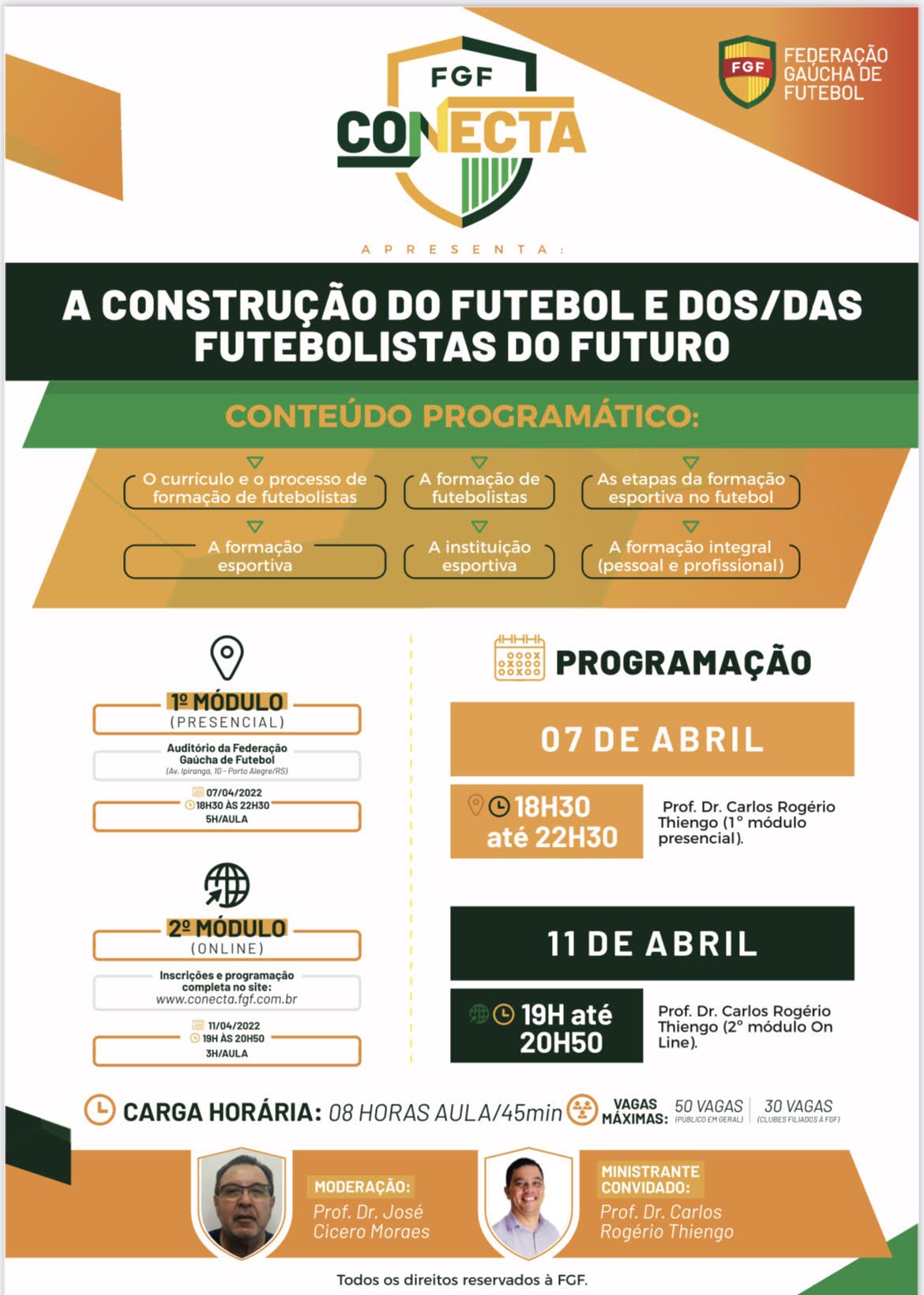 FGF promove curso sobre a construção do futebol e futebolistas do