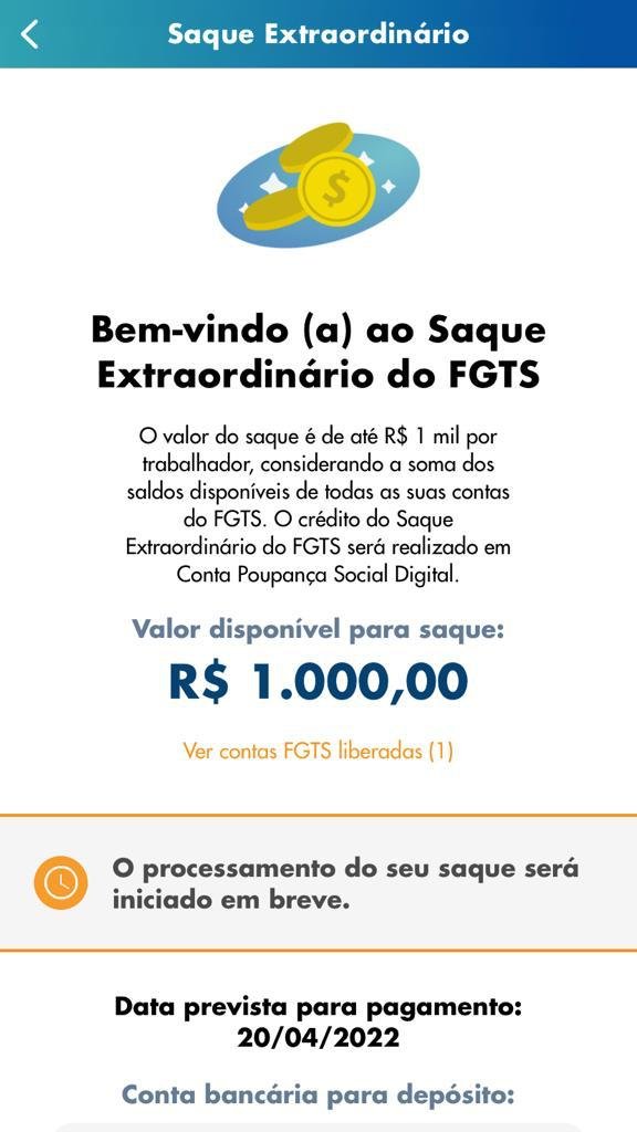 Saiba como consultar o valor e data do Saque Extraordinário do FGTS - País  - Diário de Canoas