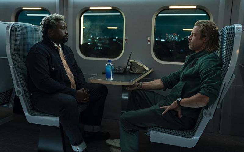 Brad Pitt is plotting to board a train in Japan