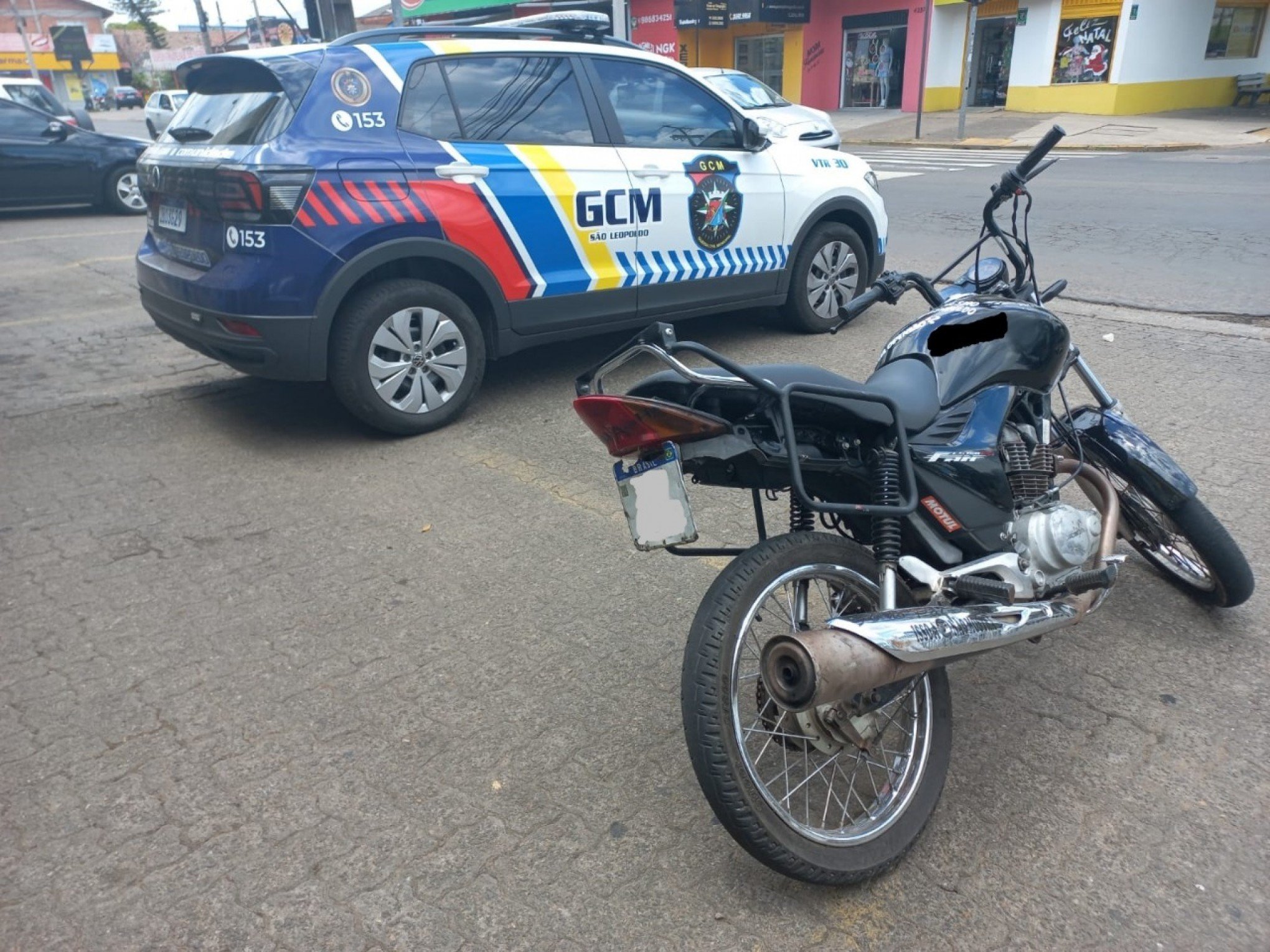 Motocicleta com placa do Grau é apreendida no Pedreira
