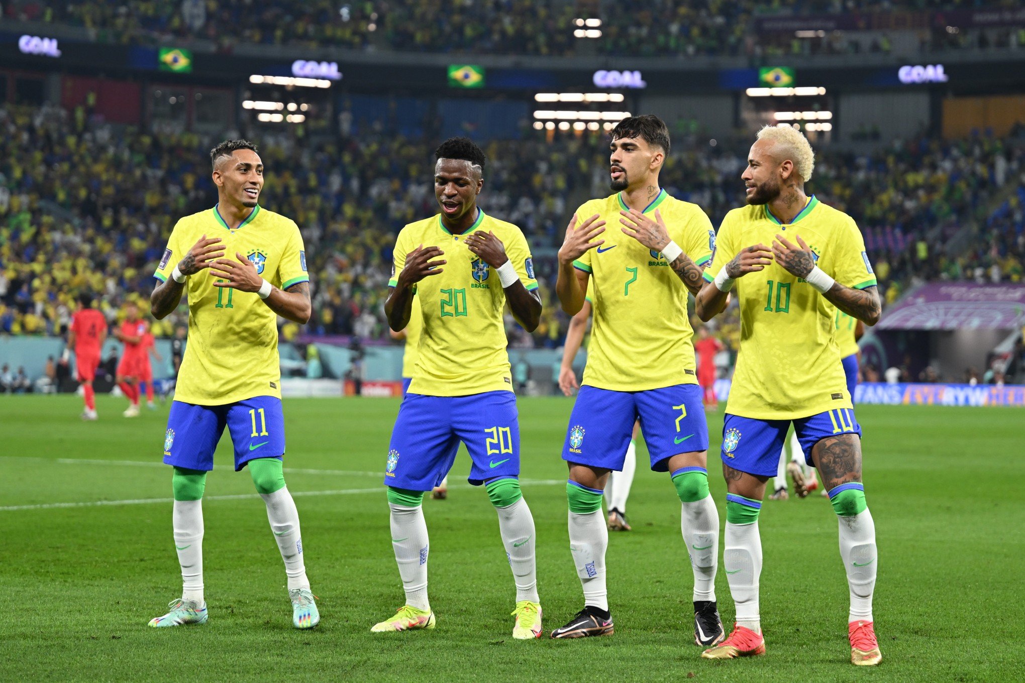Brasil goleia a Coreia do Sul por 4 a 1 pelas oitavas de final da