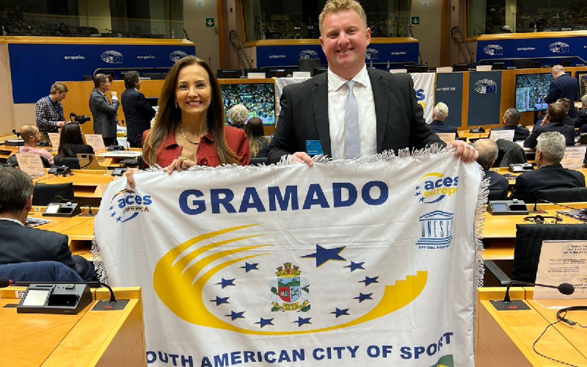 Gramado recebe oficialmente o título de cidade Sul-Americana do Desporto em Bruxelas