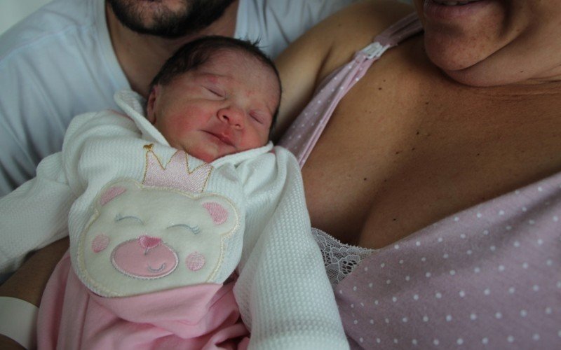 Antonella LuÃ­sa Schons, que tem a famÃ­lia morando em Ivoti, nasceu Ã  0h55 em Novo Hamburgo