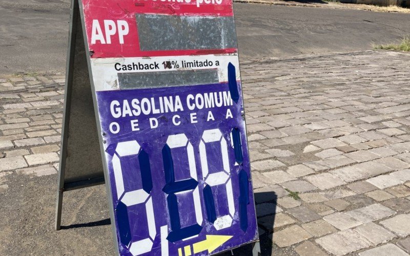 Litro da gasolina vendido a R$ 5,79 em Novo Hamburgo
