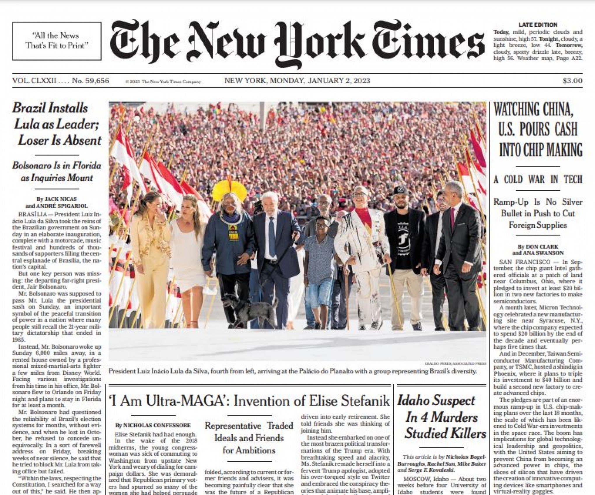 Posse de Lula é capa do 'New York Times'; veja a repercussão internacional