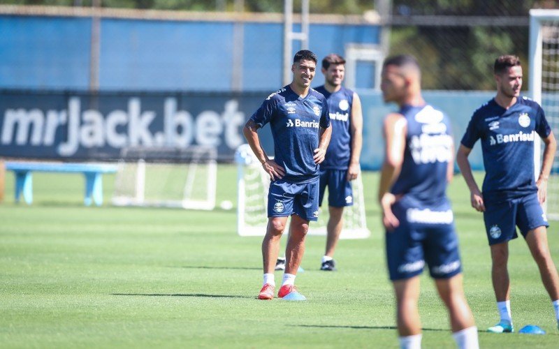 Luis Suárez treinou na quarta-feira (4) no CT Luiz Carvalho