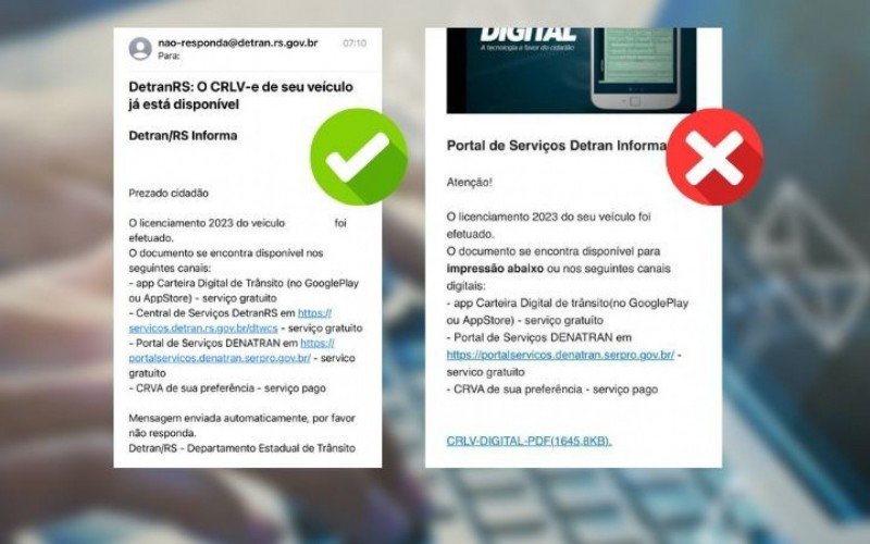 Detran alerta para golpe do licenciamento por e-mail