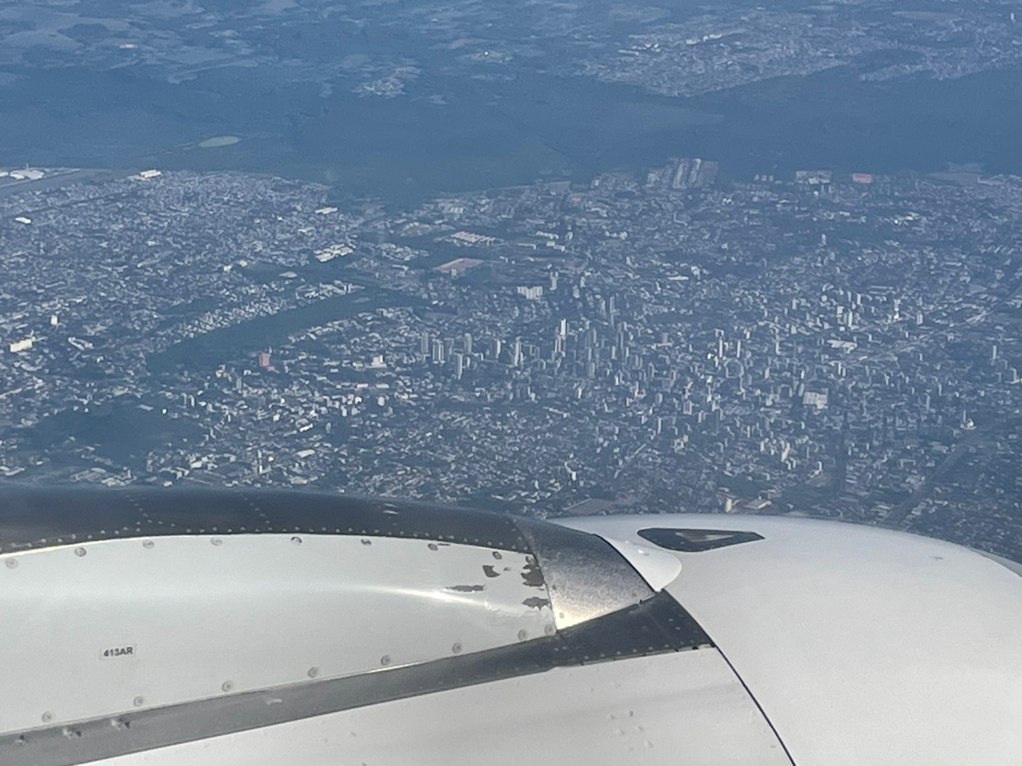 Passageiro de avião registra imagem aérea de Novo Hamburgo em viagem de volta ao Estado