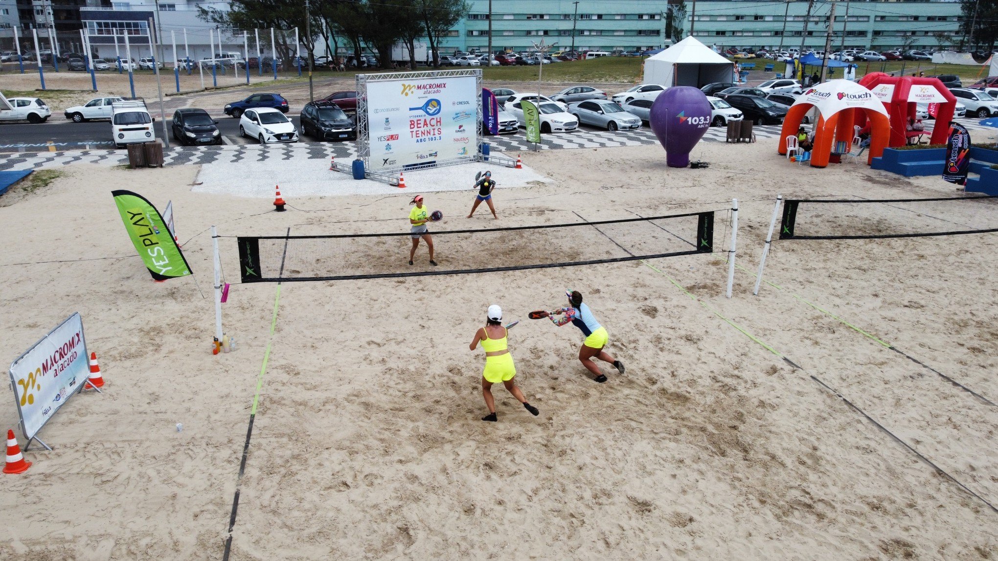 Sábado de sol é ideal para prática de Beach Tennis - Orla Rio