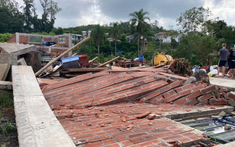 Prefeito de Harmonia decreta situação de emergência após cidade ser atingida por microexplosão