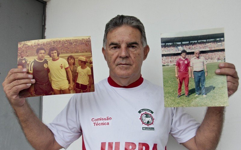 Aos 73 anos, Nininho guarda com carinho fotos com Garrincha e Abílio dos Reis