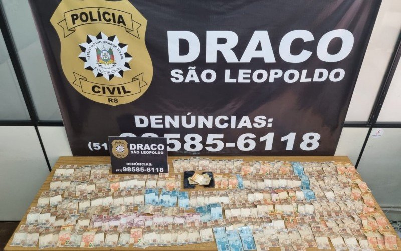 Polícia apreende R$ 10 mil em operação contra o tráfico de drogas em Sapiranga