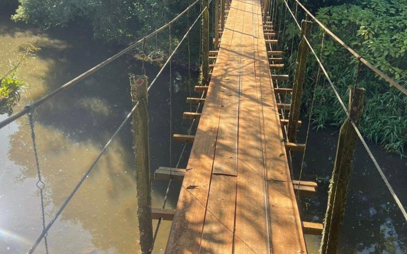 Ponte pênsil do Vale do Paranhana passa por consertos