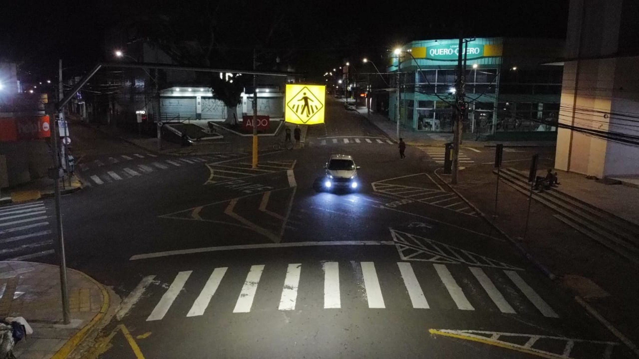 Sapucaia tem novas faixas de pedestres iluminadas