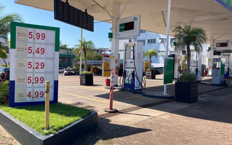 Posto vende gasolina a R$ 5,99 nesta quarta-feira em Novo Hamburgo