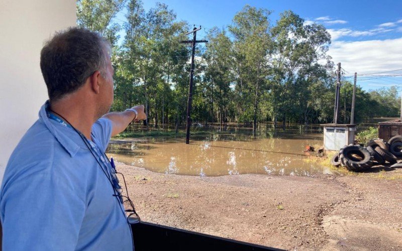 Estrada Velha de Rolante continua alagada por conta da cheia nos rios