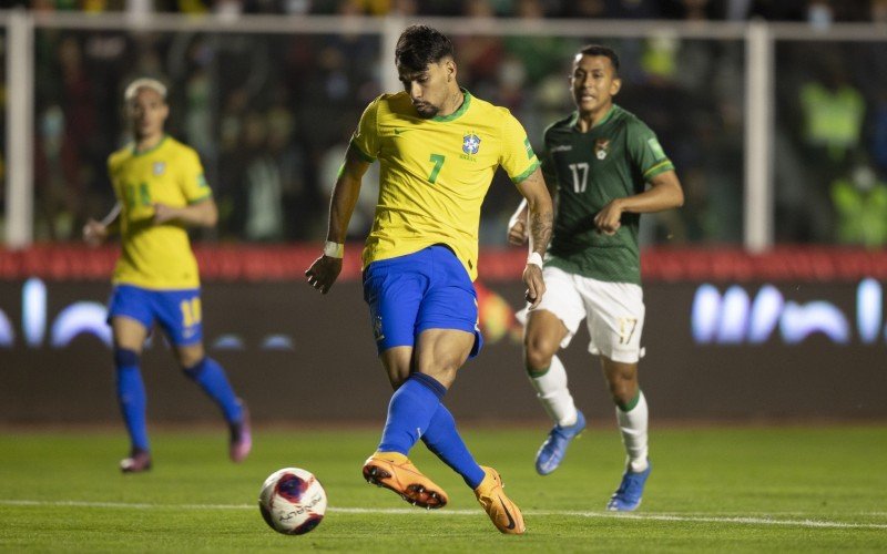 Lucas Paquetá fez um dos gols na vitória do Brasil por 4 a 0 sobre a Bolívia, em março de 2022 | abc+