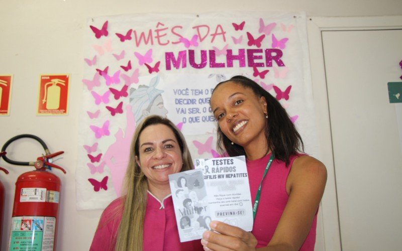 Daniela Pinhatti e Ana Rita de Oliveira na UBS Santo Afonso