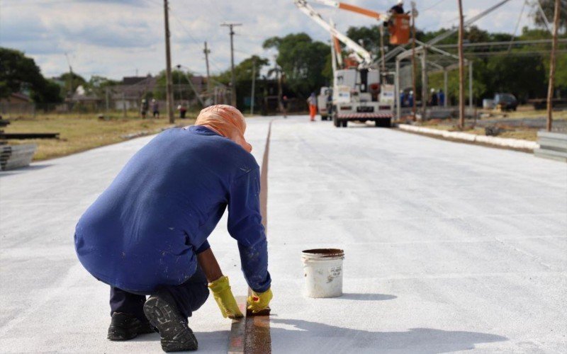 Preparação da pista no Parque Assis Brasil 