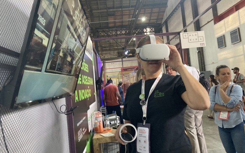 Um dos testes com realidade virtual no South Summit