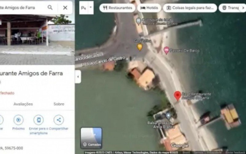 Reprodução Google Maps – Captura de tela feita em 31 de março de 2023