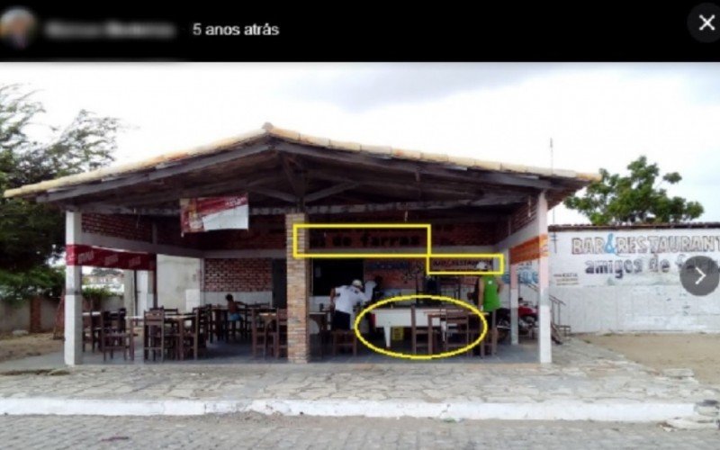 Reprodução de imagem do restaurante ampliada, publicada há cinco anos no Google
