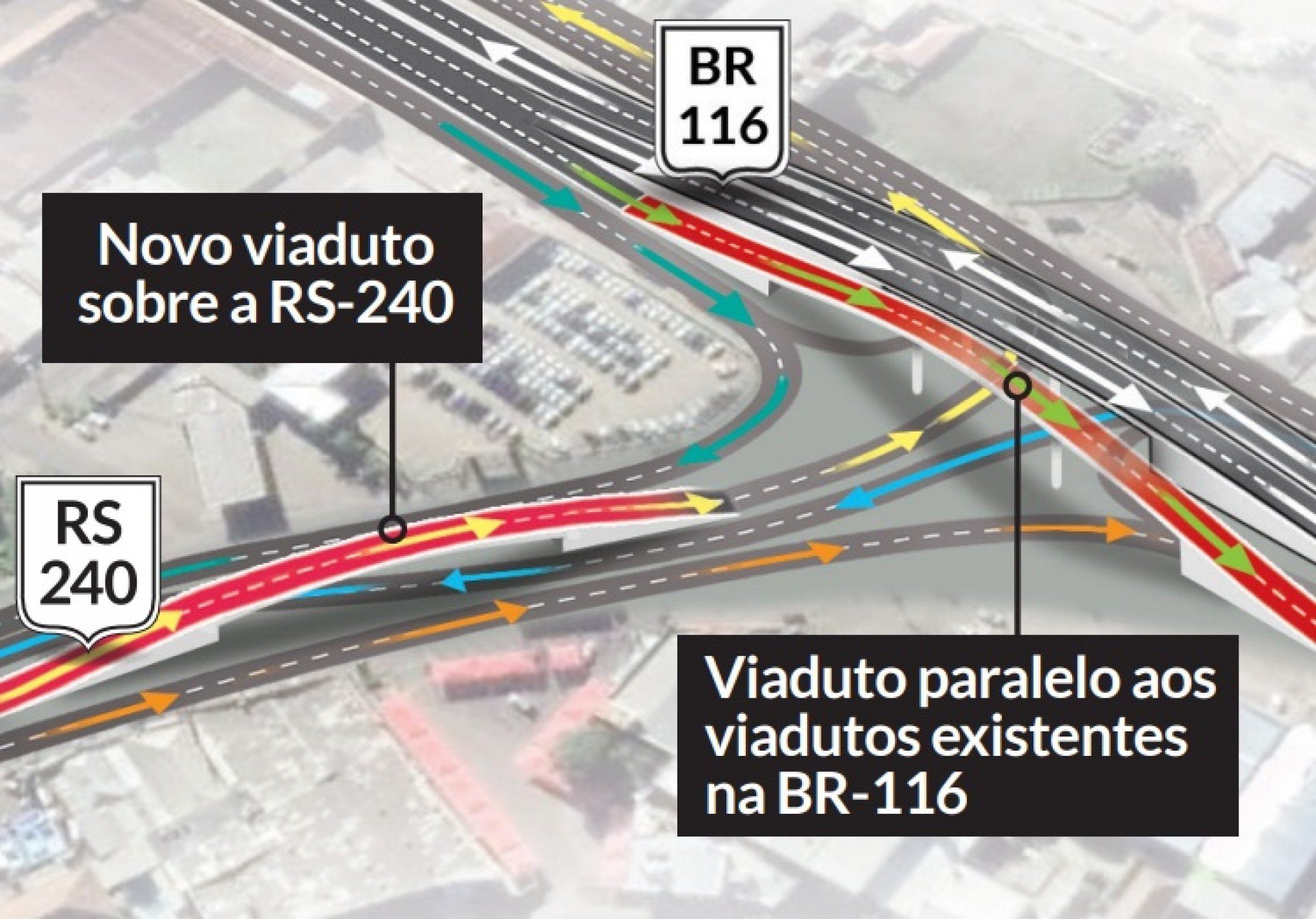 Obras do novo viaduto da RS-240 na Scharlau começam na próxima segunda-feira