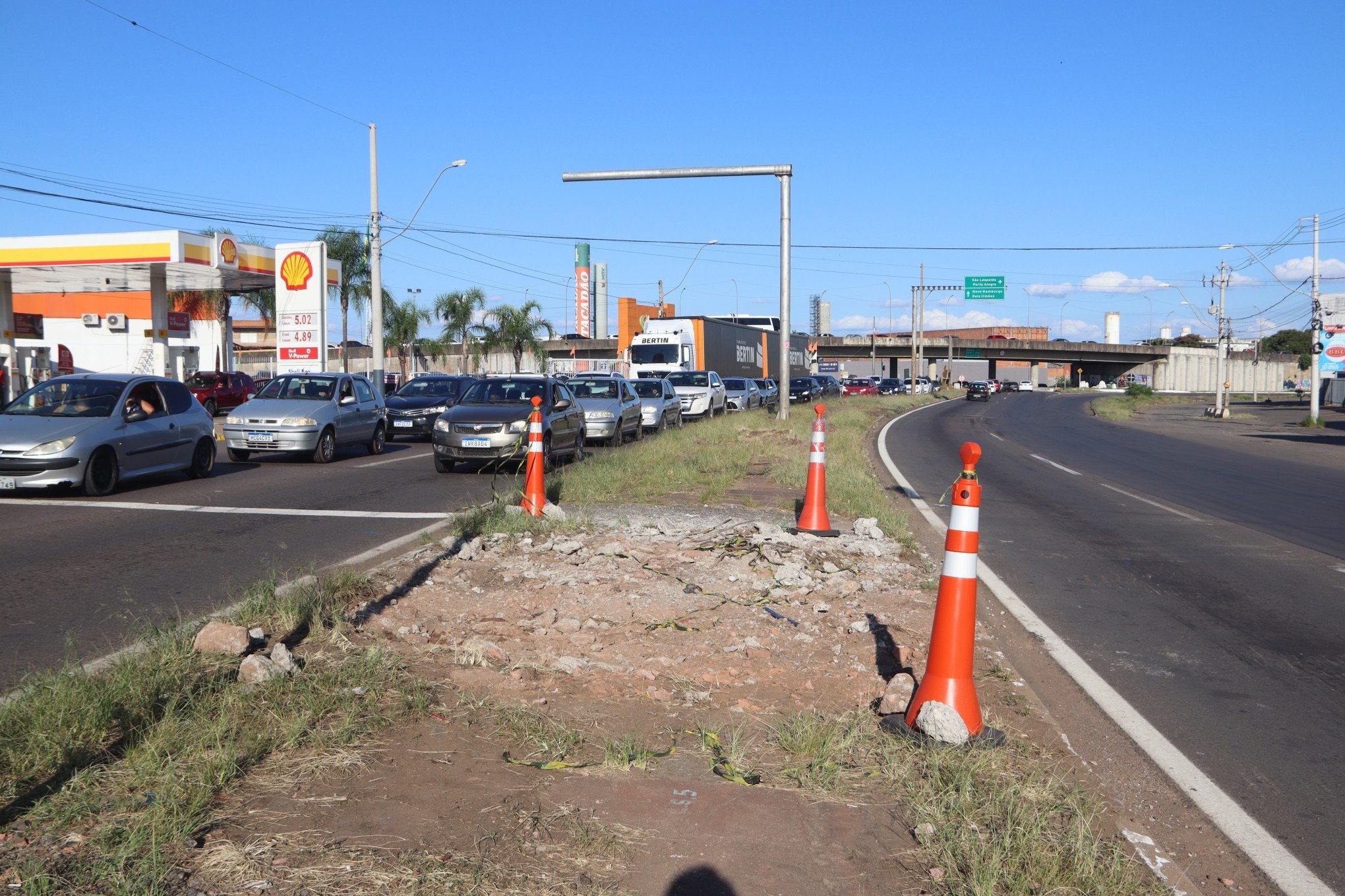 Trabalho será no canteiro central da RS-240, onde ficava a passarela, até próximo à BR-116