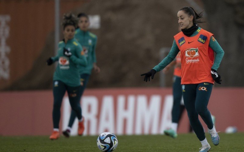 Primeiro treino da seleção feminina em Nurnberg, na Alemanha 