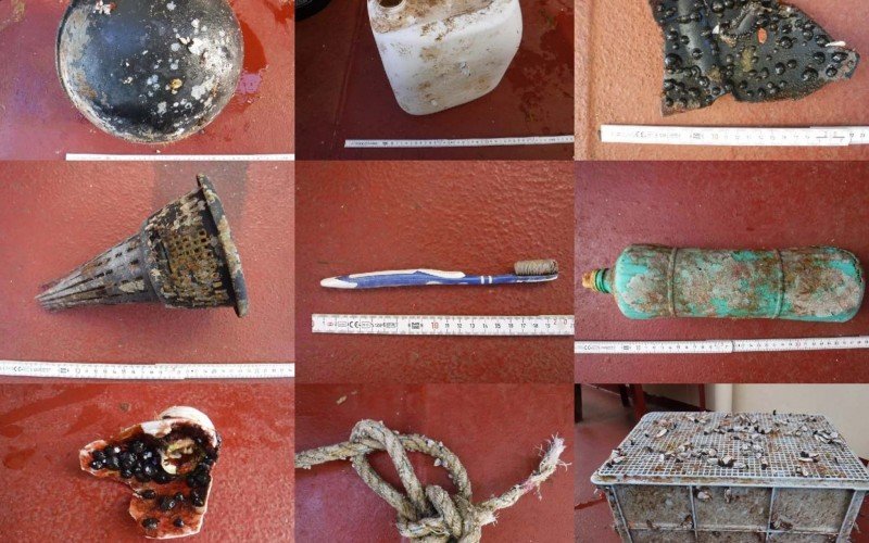 Pesquisadores examinaram 105 itens de plástico recolhidos do local