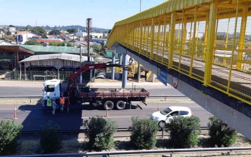 Pintura de passarela causará estreitamento de pista na BR