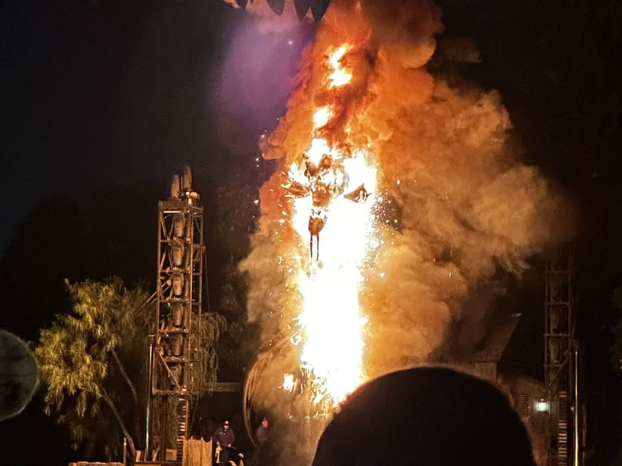 VÍDEO: Dragão gigante pega fogo na Disney