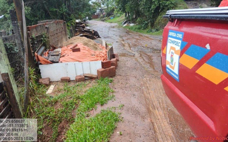 Equipe da Defesa Civil monitora solo de bairros de Novo Hamburgo