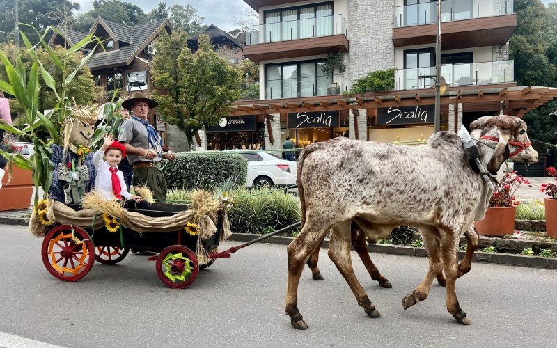 Desfile de Carretas é uma das atrações da Festa da Colônia de Gramado